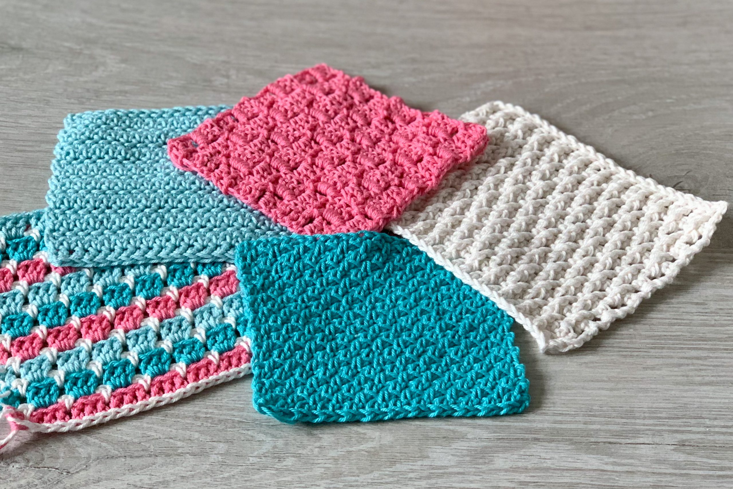 Big Twist yarn crochet patterns showing various finished projects